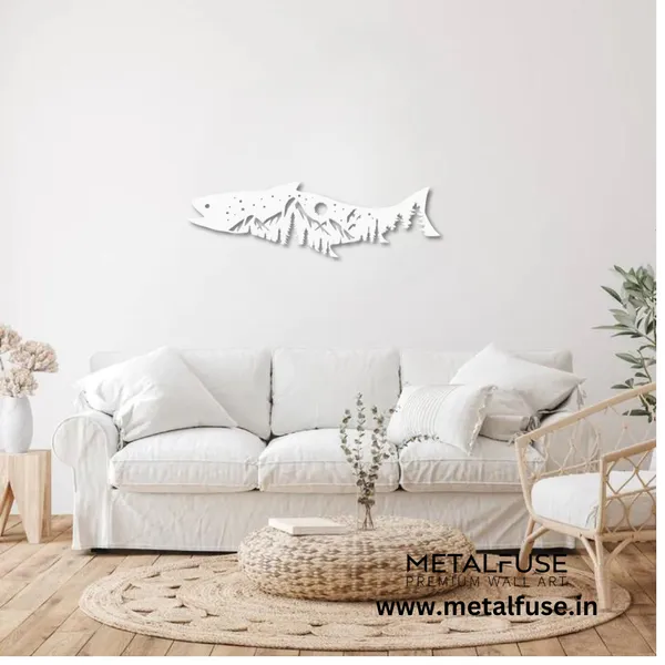 Metal_Wall_Art_for_Home_Decoration__|_Salmon_Fish_Design__|_White