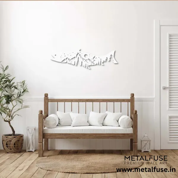 Metal_Wall_Art_for_Home_Decoration__|_Salmon_Fish_Design__|_White