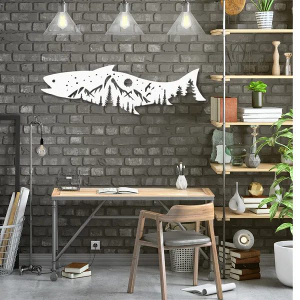 Metal_Wall_Art_for_Home_Decoration__|_Salmon_Fish_Design__|_White
