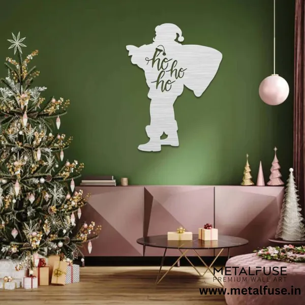Metal_Wall_Art_for_Home_Decoration__|_Ho_Ho_Ho_Santa_Claus__|_Silver
