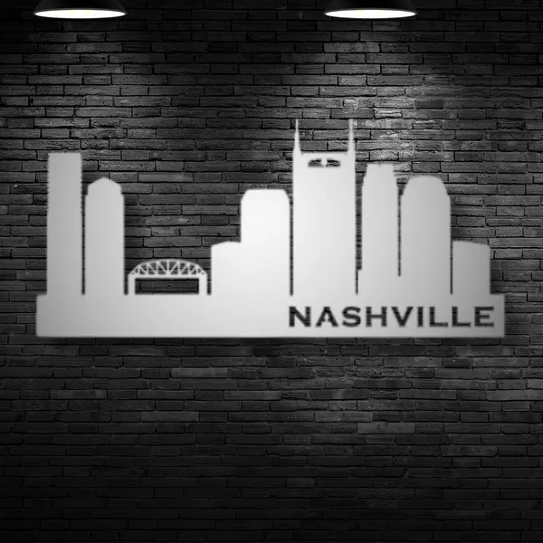 Metal_Wall_Art_for_Home_Decoration__|_Nashville_Skyline__|_Silver