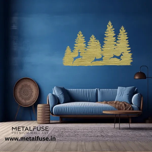 Metal_Wall_Art_for_Home_Decoration__|_Three_Forest_Deers__|_Gold