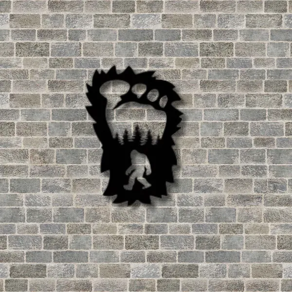 Metal_Wall_Art_for_Home_Decoration__|_Bigfoot_Foot_Print__|_Black