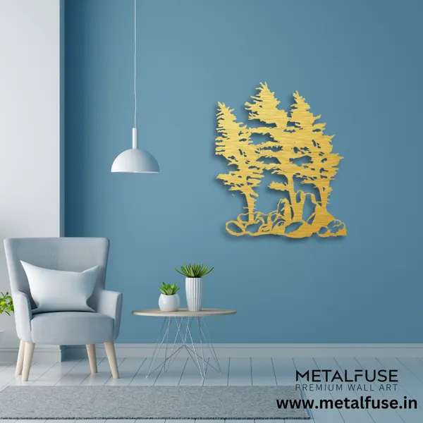 Metal_Wall_Art_for_Home_Decoration__|_Windy_Pines__|_Gold