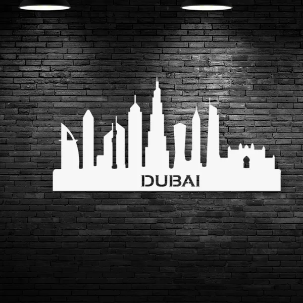 Metal_Wall_Art_for_Home_Decoration__|_Dubai_Skyline__|_White