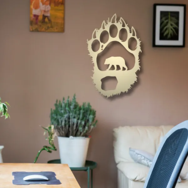 Metal_Wall_Art_for_Home_Decoration__|_Bear_Paw__|_Gold