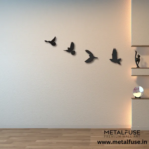 Metal_Wall_Art_for_Home_Decoration__|4_Birds__|_Black