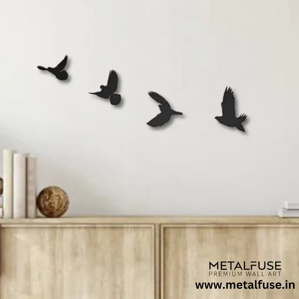 Metal_Wall_Art_for_Home_Decoration__|4_Birds__|_Black
