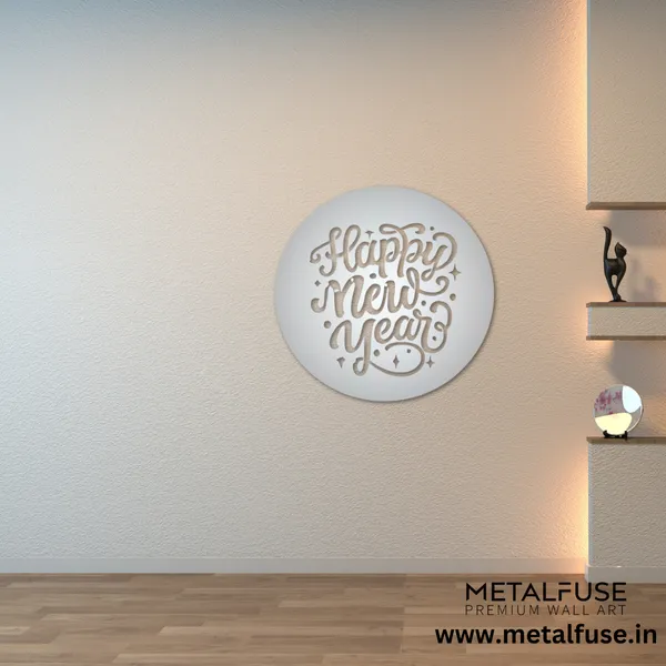 Metal_Wall_Art_for_Home_Decoration__|_Happy_New_Year__|_Silver