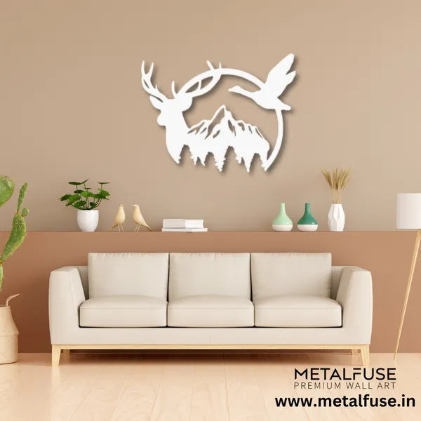 Metal_Wall_Art_for_Home_Decoration__|_Duck_&_Deer_Mountain__|_White
