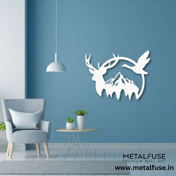 Metal_Wall_Art_for_Home_Decoration__|_Duck_&_Deer_Mountain__|_White