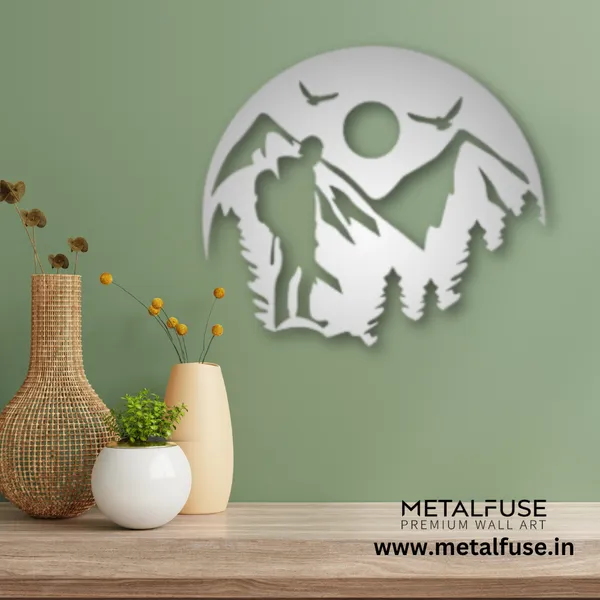 Metal_Wall_Art_for_Home_Decoration__|_Mountain_Hiking__|_Silver