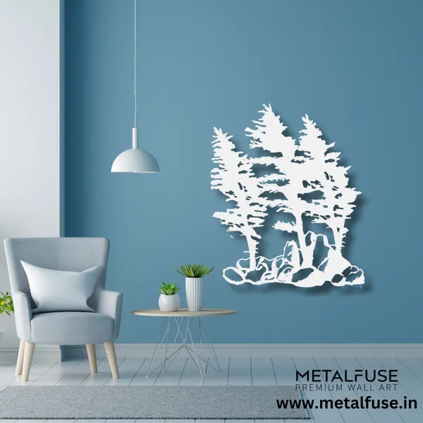 Metal_Wall_Art_for_Home_Decoration__|_Windy_Pines__|_White
