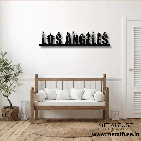 Metal_Wall_Art_for_Home_Decoration__|_Los_Angeles_Skyline_Skyline__|_Black