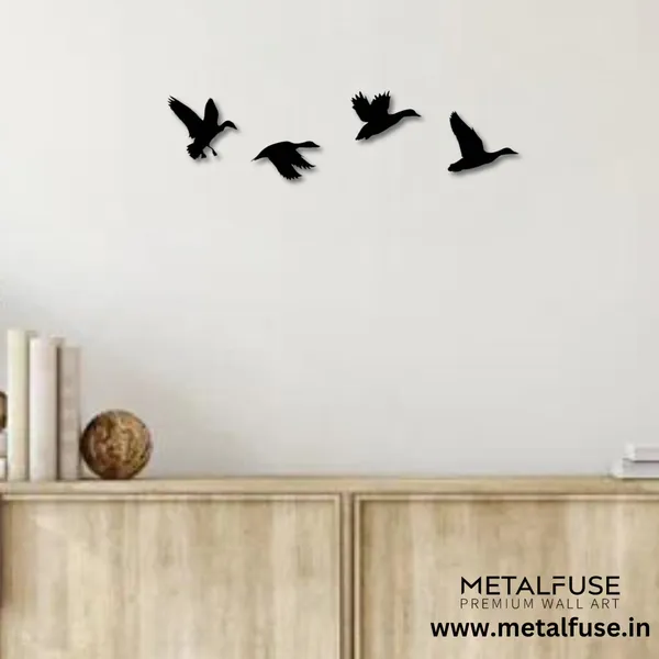 Metal_Wall_Art_for_Home_Decoration__|_Ducks__|_Black