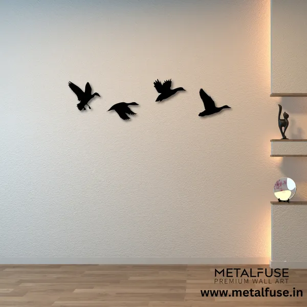 Metal_Wall_Art_for_Home_Decoration__|_Ducks__|_Black
