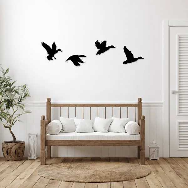 Metal_Wall_Art_for_Home_Decoration__|_Ducks__|_Black