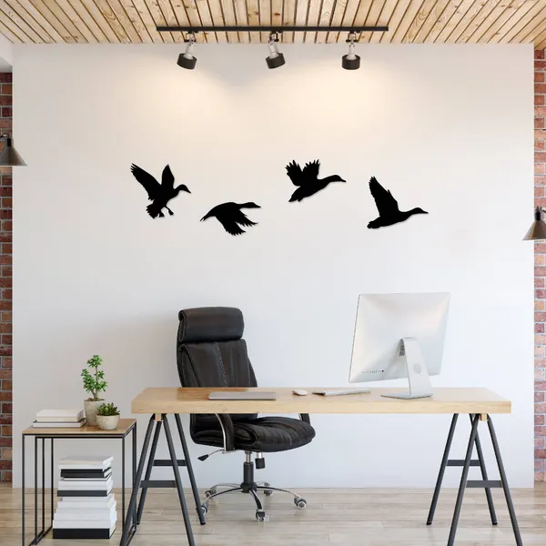 Metal_Wall_Art_for_Home_Decoration__|_Ducks__|_Black