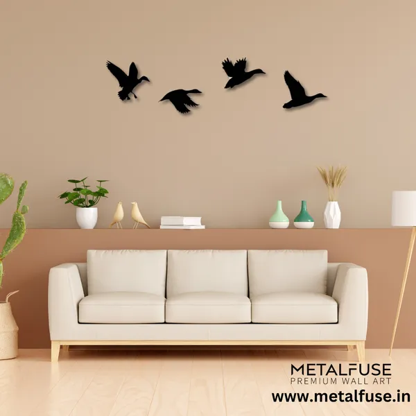 Metal_Wall_Art_for_Home_Decoration__|_Ducks__|_Black