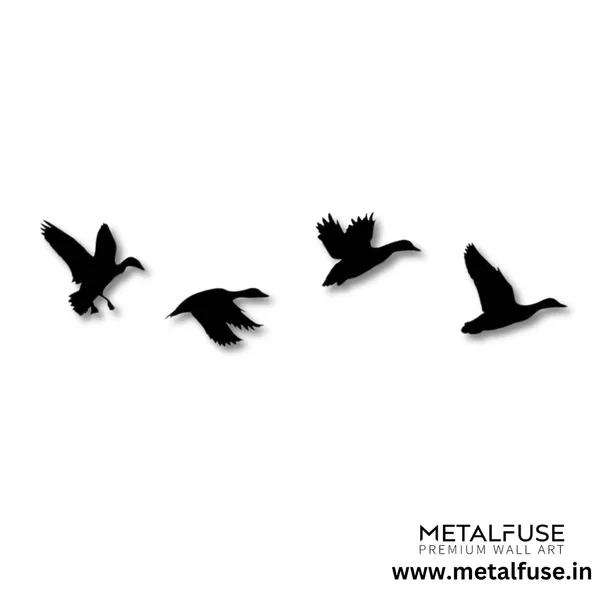 Metal_Wall_Art_for_Home_Decoration__|_Ducks__|_Black