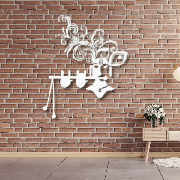 Metal_Wall_Art_for_Home_Decoration__|_Krishna_Flute__|_White