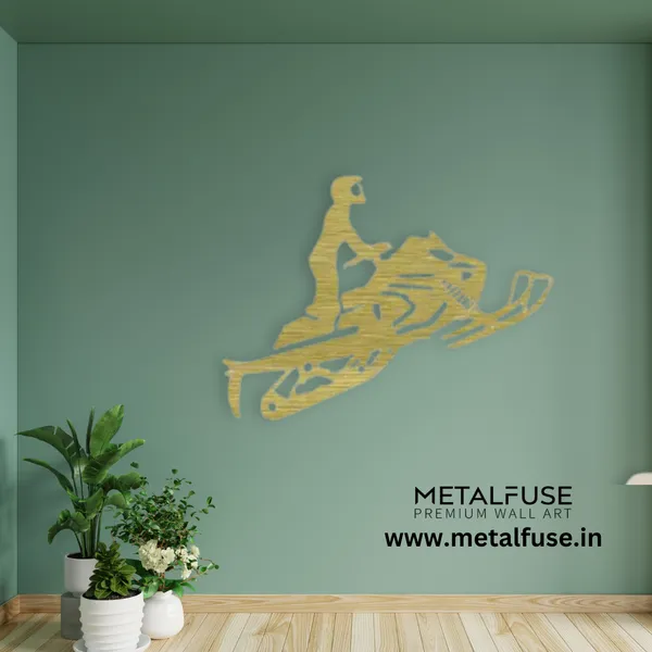 Metal_Wall_Art_for_Home_Decoration__|_Mountain_Snowmobiler__|_Gold