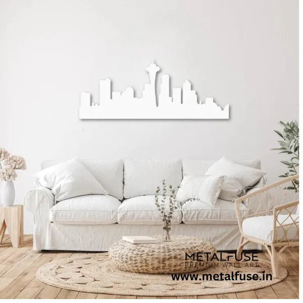 Metal_Wall_Art_for_Home_Decoration__|_Seattle_Skyline__|_White