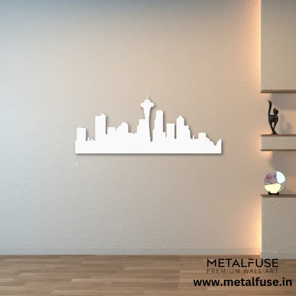 Metal_Wall_Art_for_Home_Decoration__|_Seattle_Skyline__|_White