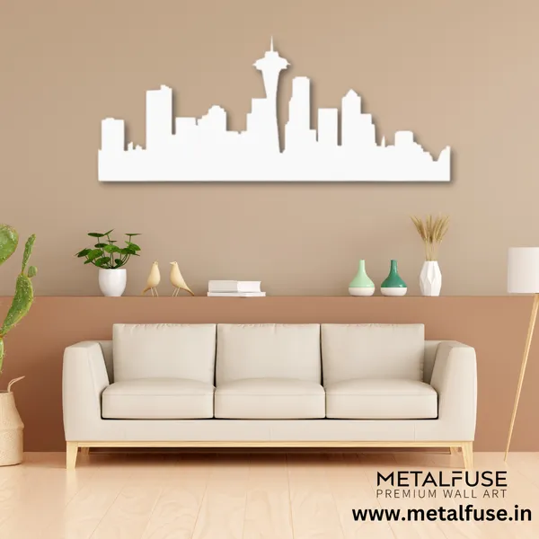 Metal_Wall_Art_for_Home_Decoration__|_Seattle_Skyline__|_White