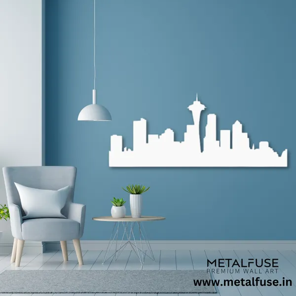 Metal_Wall_Art_for_Home_Decoration__|_Seattle_Skyline__|_White
