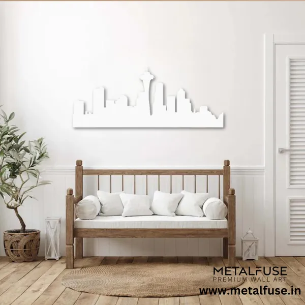 Metal_Wall_Art_for_Home_Decoration__|_Seattle_Skyline__|_White