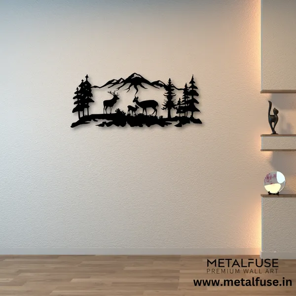 Metal_Wall_Art_for_Home_Decoration__|_Deer_Grazing__|_Black