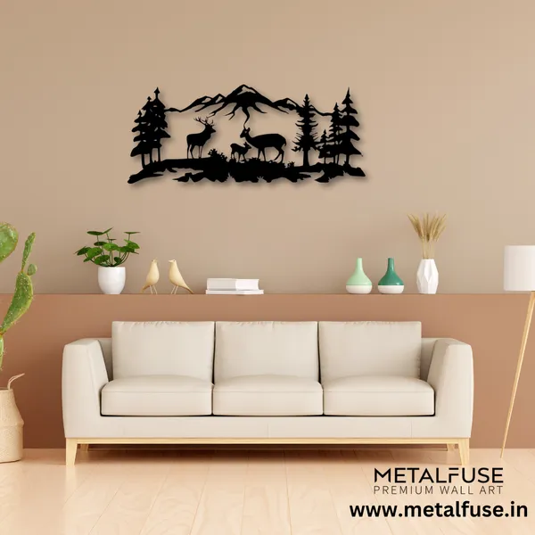 Metal_Wall_Art_for_Home_Decoration__|_Deer_Grazing__|_Black