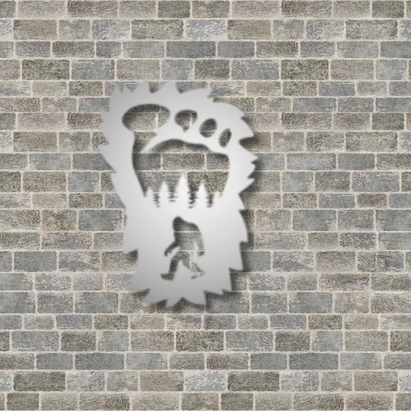 Metal_Wall_Art_for_Home_Decoration__|_Bigfoot_Foot_Print__|_Silver
