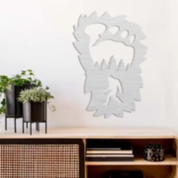 Metal_Wall_Art_for_Home_Decoration__|_Bigfoot_Foot_Print__|_Silver