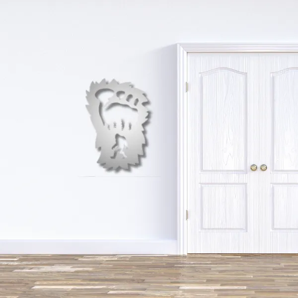 Metal_Wall_Art_for_Home_Decoration__|_Bigfoot_Foot_Print__|_Silver