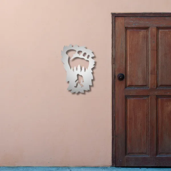 Metal_Wall_Art_for_Home_Decoration__|_Bigfoot_Foot_Print__|_Silver