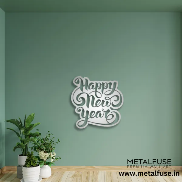 Metal_Wall_Art_for_Home_Decoration__|_Happy_New_Year_Script__|_Silver