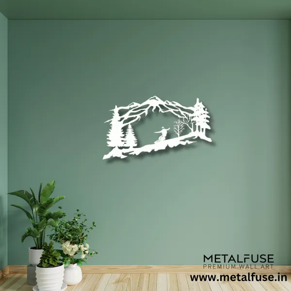 Metal_Wall_Art_for_Home_Decoration__|_Mountain_Snowboarder__|_White