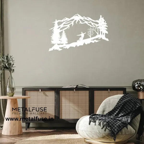 Metal_Wall_Art_for_Home_Decoration__|_Mountain_Snowboarder__|_White