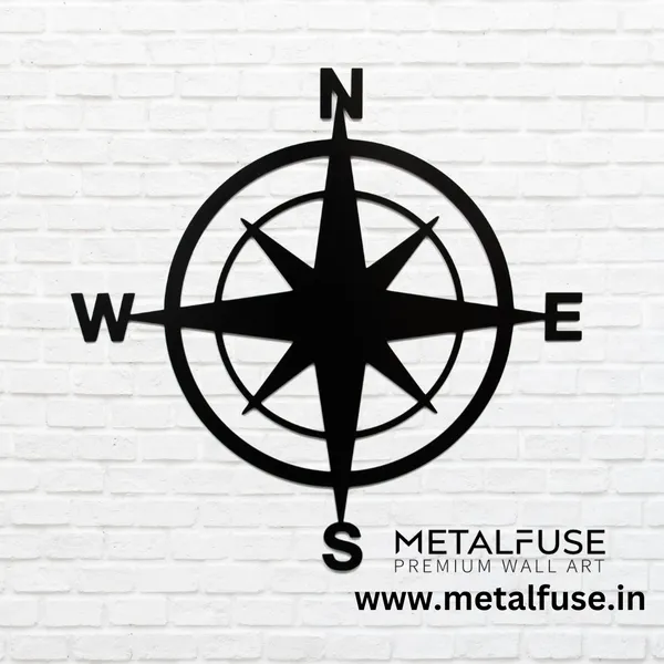 Metal_Wall_Art_for_Home_Decoration__|_Compass__|_Black
