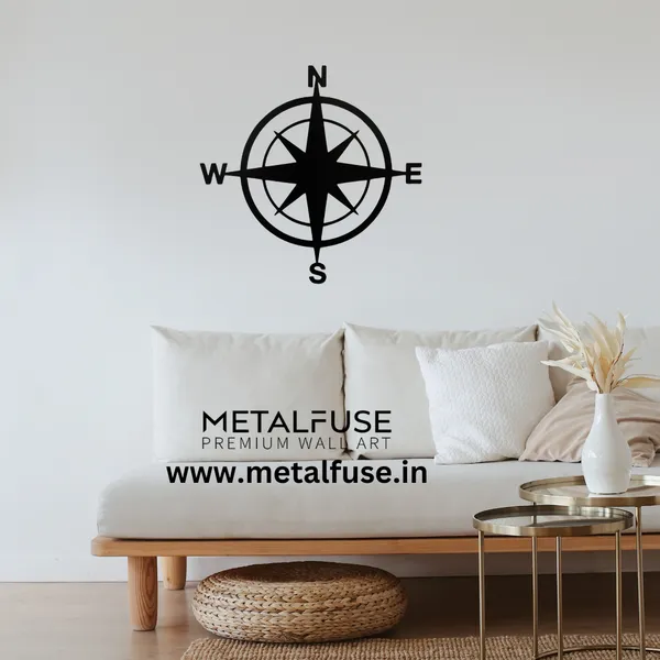 Metal_Wall_Art_for_Home_Decoration__|_Compass__|_Black