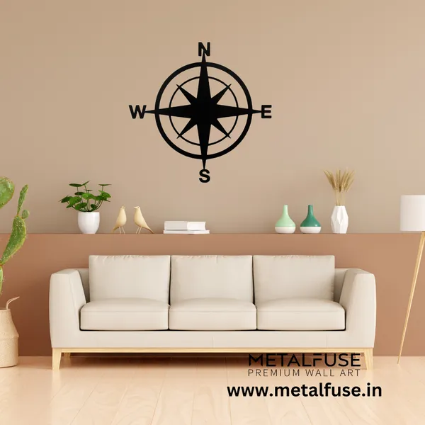 Metal_Wall_Art_for_Home_Decoration__|_Compass__|_Black