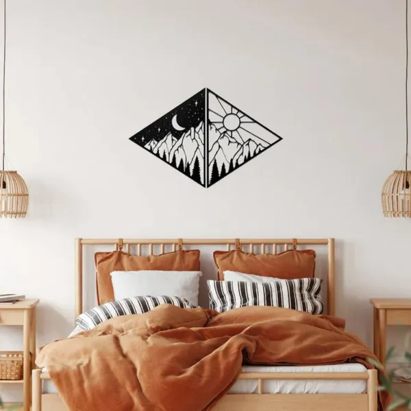 Metal_Wall_Art_for_Home_Decoration__|_Day_&_Night_Mountains__|_Black