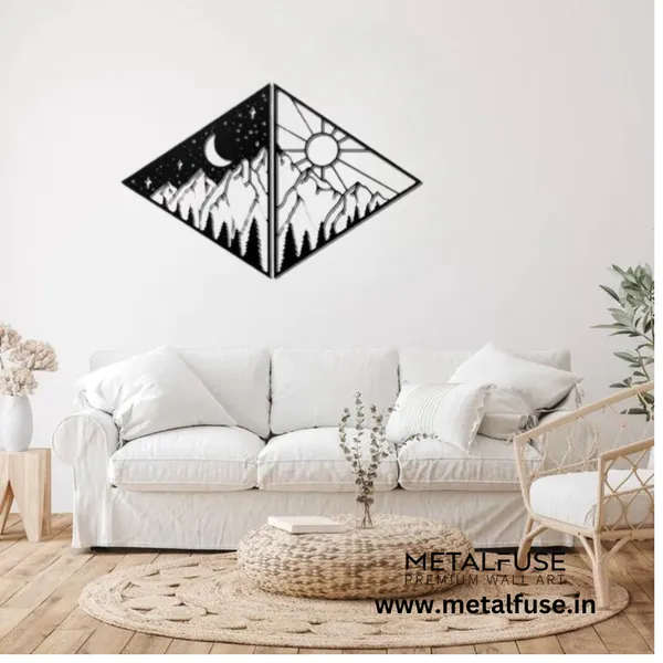 Metal_Wall_Art_for_Home_Decoration__|_Day_&_Night_Mountains__|_Black