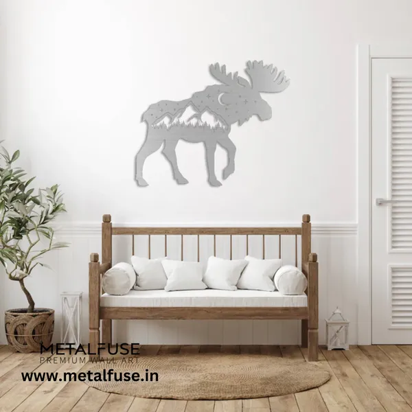 Metal_Wall_Art_for_Home_Decoration__|_Moose__|_Silver