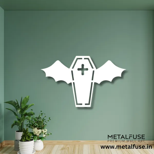 Metal_Wall_Art_for_Home_Decoration__|_Vampire_Coffin__|_White