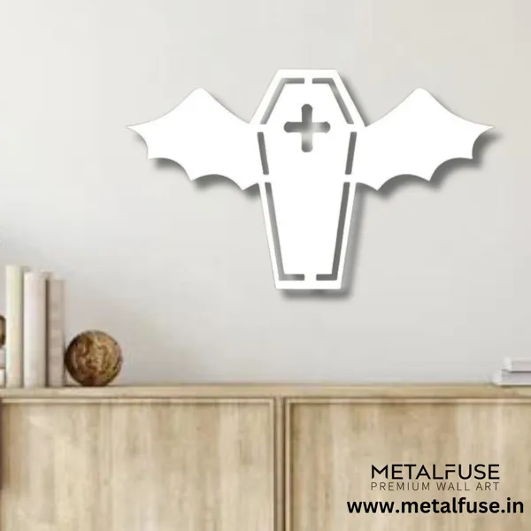 Metal_Wall_Art_for_Home_Decoration__|_Vampire_Coffin__|_White