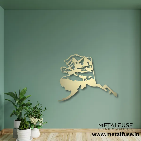 Metal_Wall_Art_for_Home_Decoration__|_Alaska_State_Metal_Wall_Art_|_Gold
