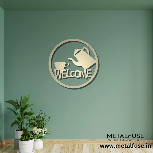 Metal_Wall_Art_for_Home_Decoration__|_Welcome_Tea_&_Cup__|_Gold